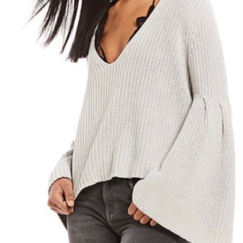 Free People Damsel Bell Sleeve Sweater